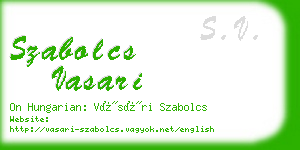 szabolcs vasari business card